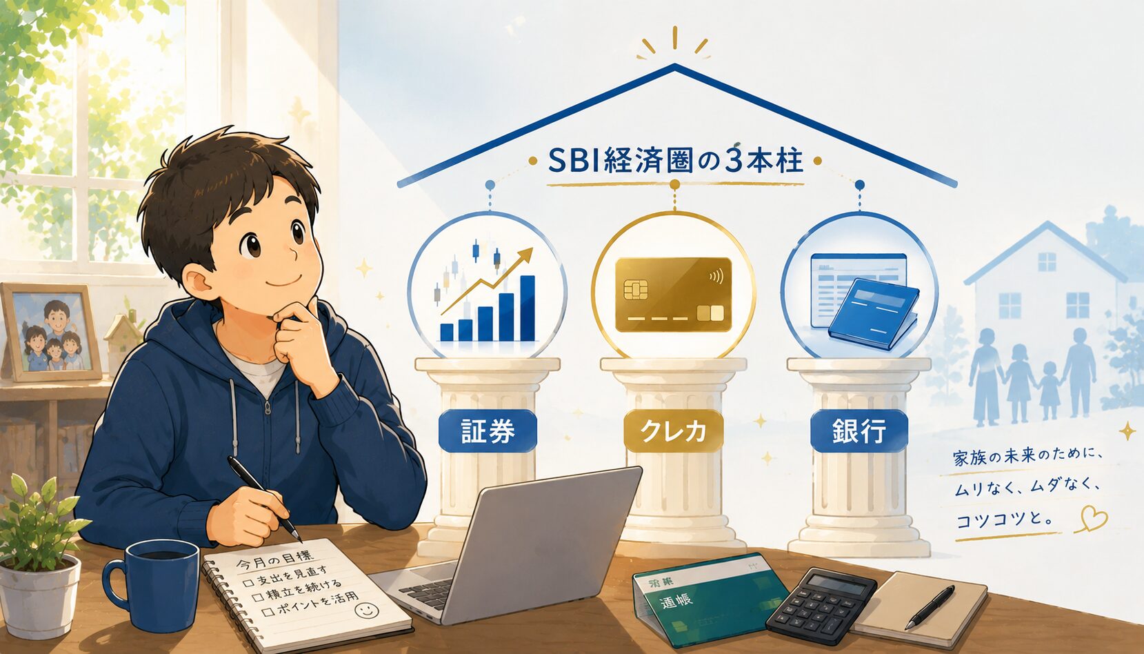 SBI経済圏3本柱（証券・クレカ・銀行）