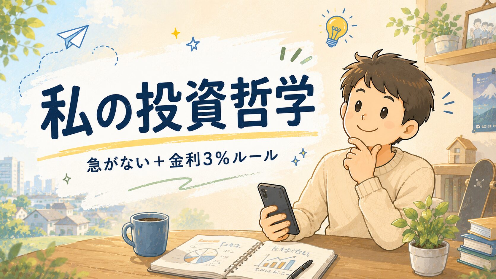 40代ブルーカラーパパの投資哲学：焦らない長期投資と金利3%ルール